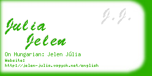 julia jelen business card